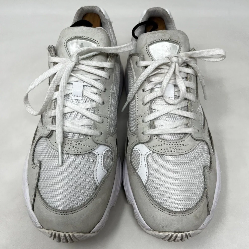 Adidas Falcon Leather/Mesh Lace-Up Sneakers white 8.5